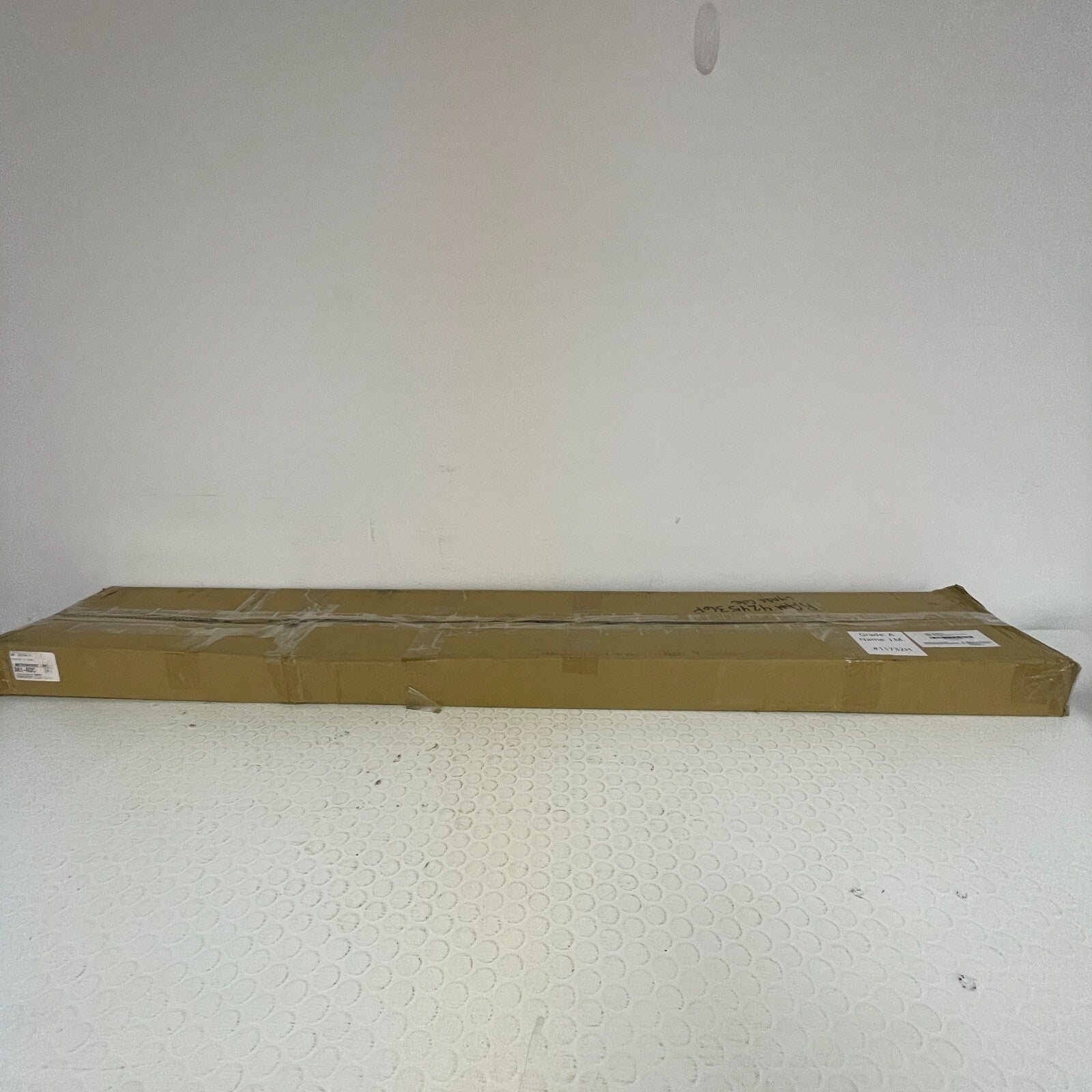 Signature Hardware 60"X 27" D-Shaped Solid Brass Shower Ring and Ceiling Support