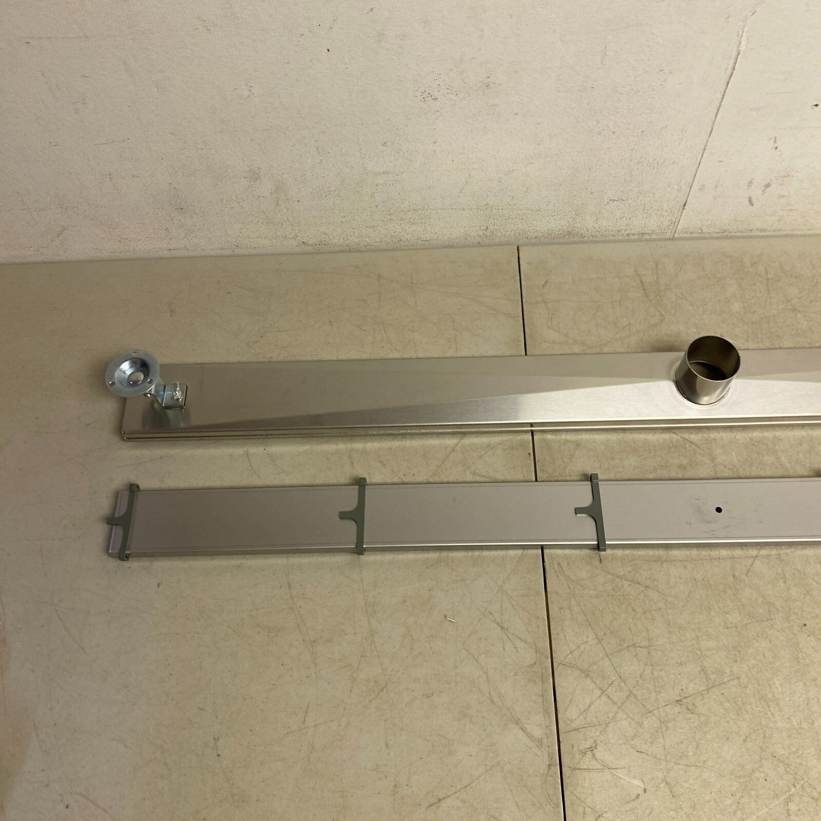 Signature Hardware 48" Cohen Linear Tile-In Shower Drain - Brushed Stainless S..
