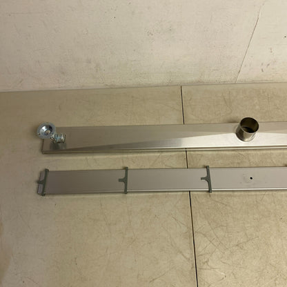 Signature Hardware 48" Cohen Linear Tile-In Shower Drain - Brushed Stainless S..