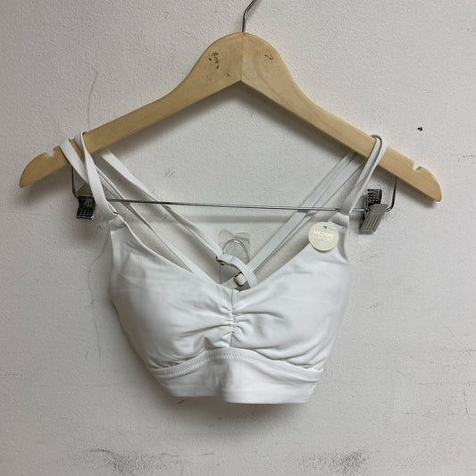 Calia Womens Runched Front Cross Top PURE WHITE Solid WSA23204PRT