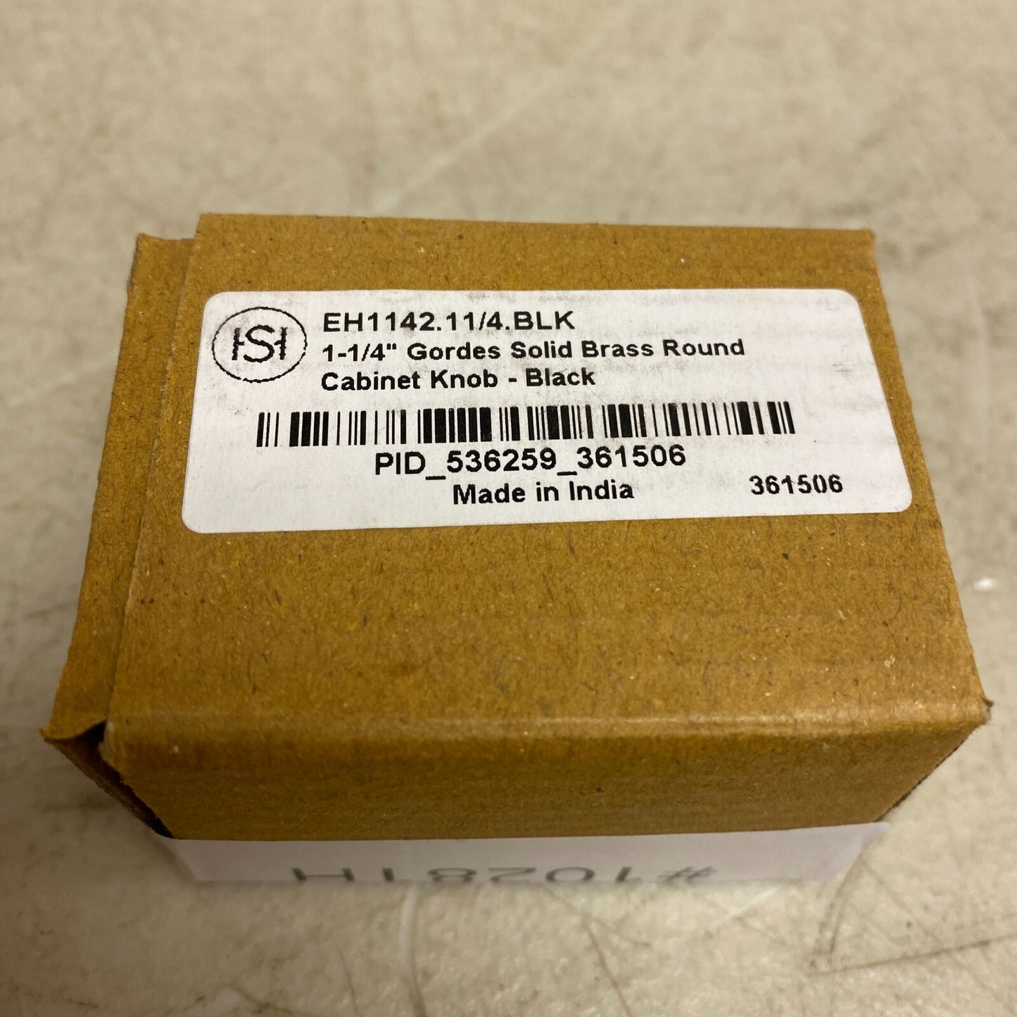 Signature Hardware 1-1/4" Gordes Solid Brass Round Cabinet Knob - Black