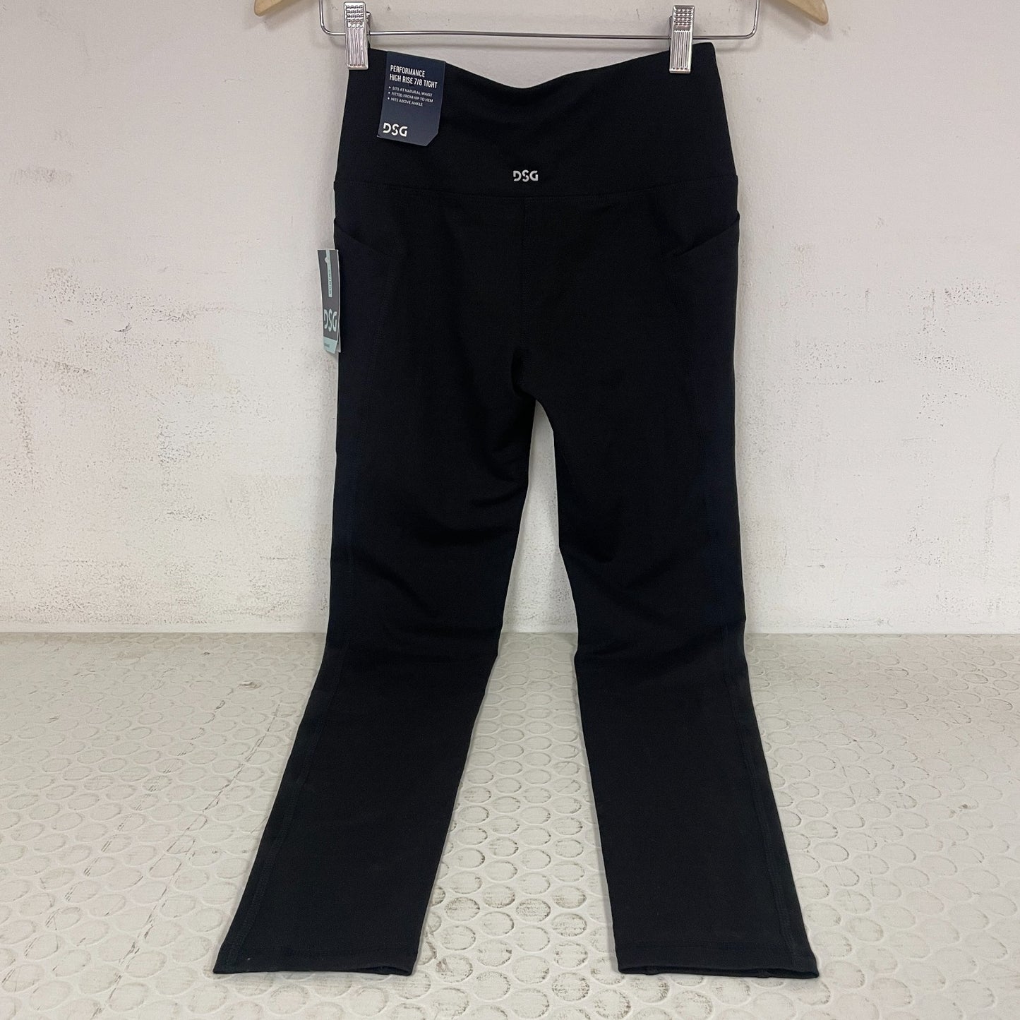 DSG Womenâs High Rise 7/8 Performance Leggings Black DAW39315 NWT New