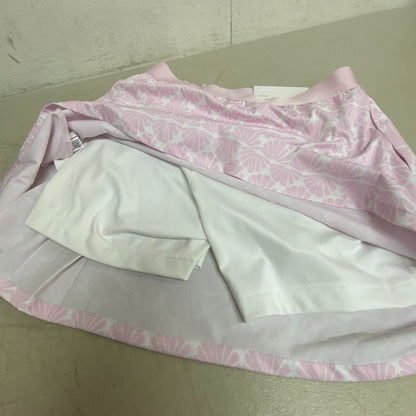 Lady Hage Womens 16" Prt Side Pleat Skort Pink Seashells Stylish WGH17447PRT