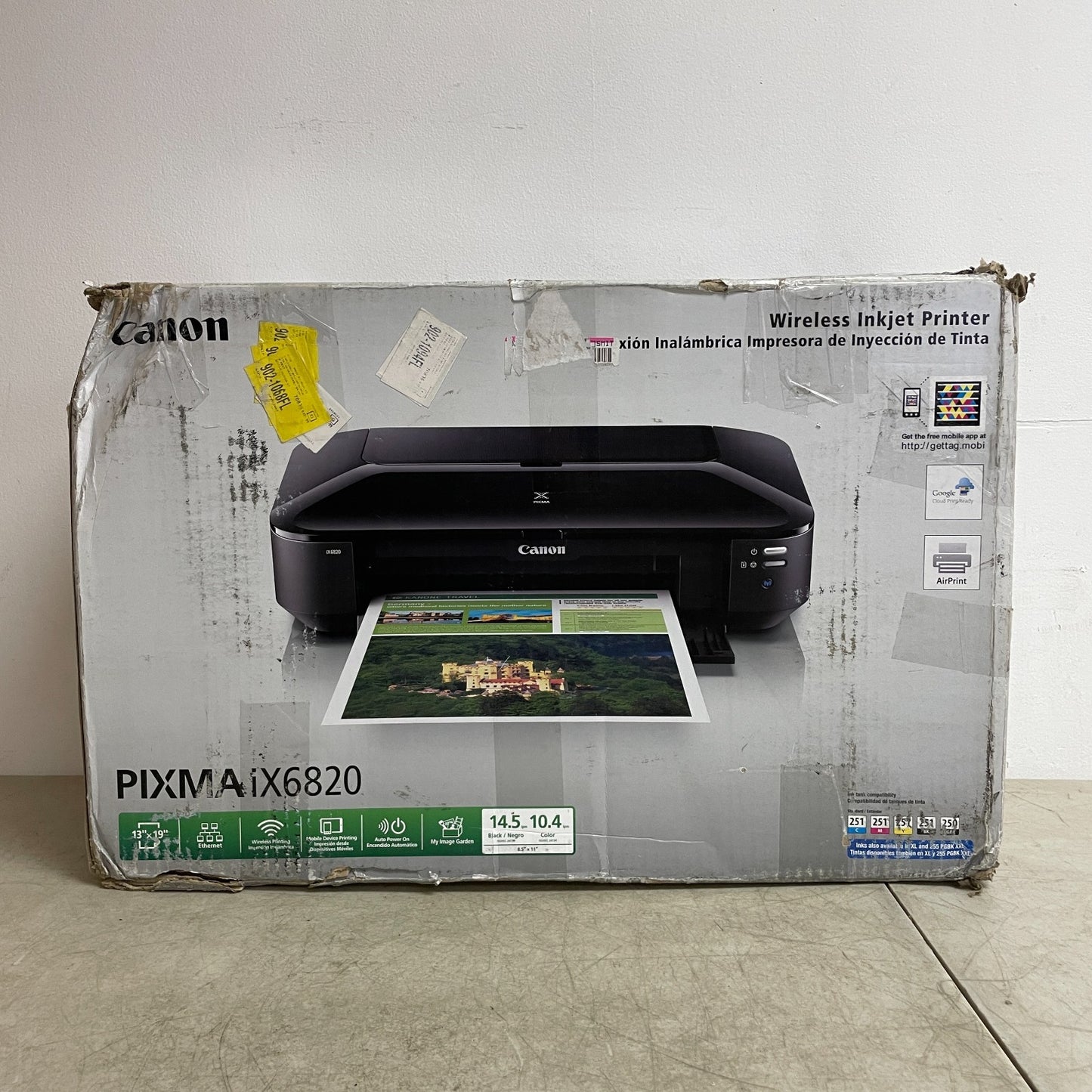 Canon PIXMA iX6820 Wireless Wide‑Format Printer 11×17 Color DPI 9600×2400
