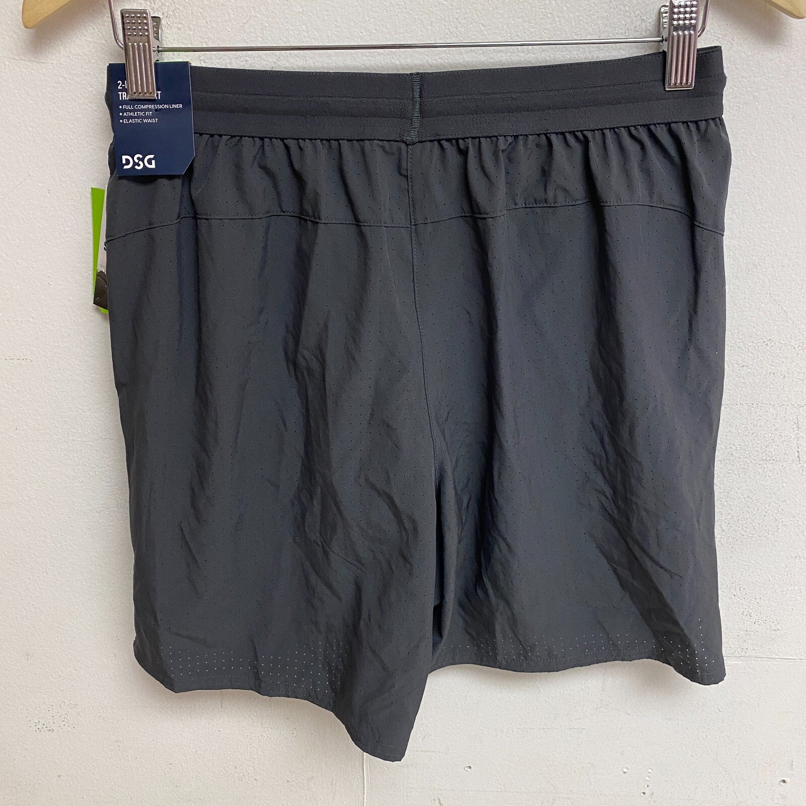 DSG Men's Perforated 2-in-1 short Full Compression Liner Asphalt Gray DAM12116