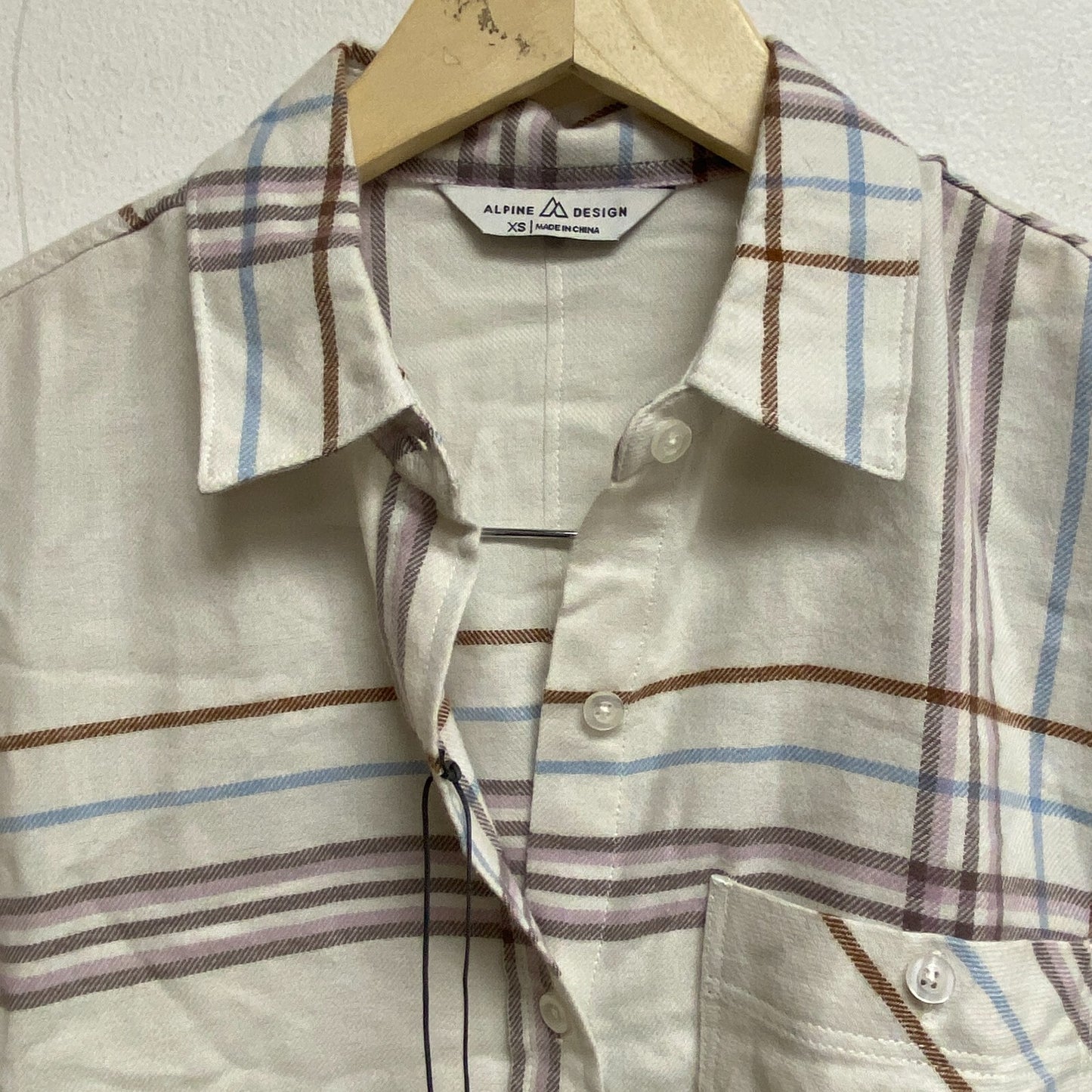 Alpine Design Women's Journey Oversized Flannel Shirt Mauve Mushroom Arrow Plaid