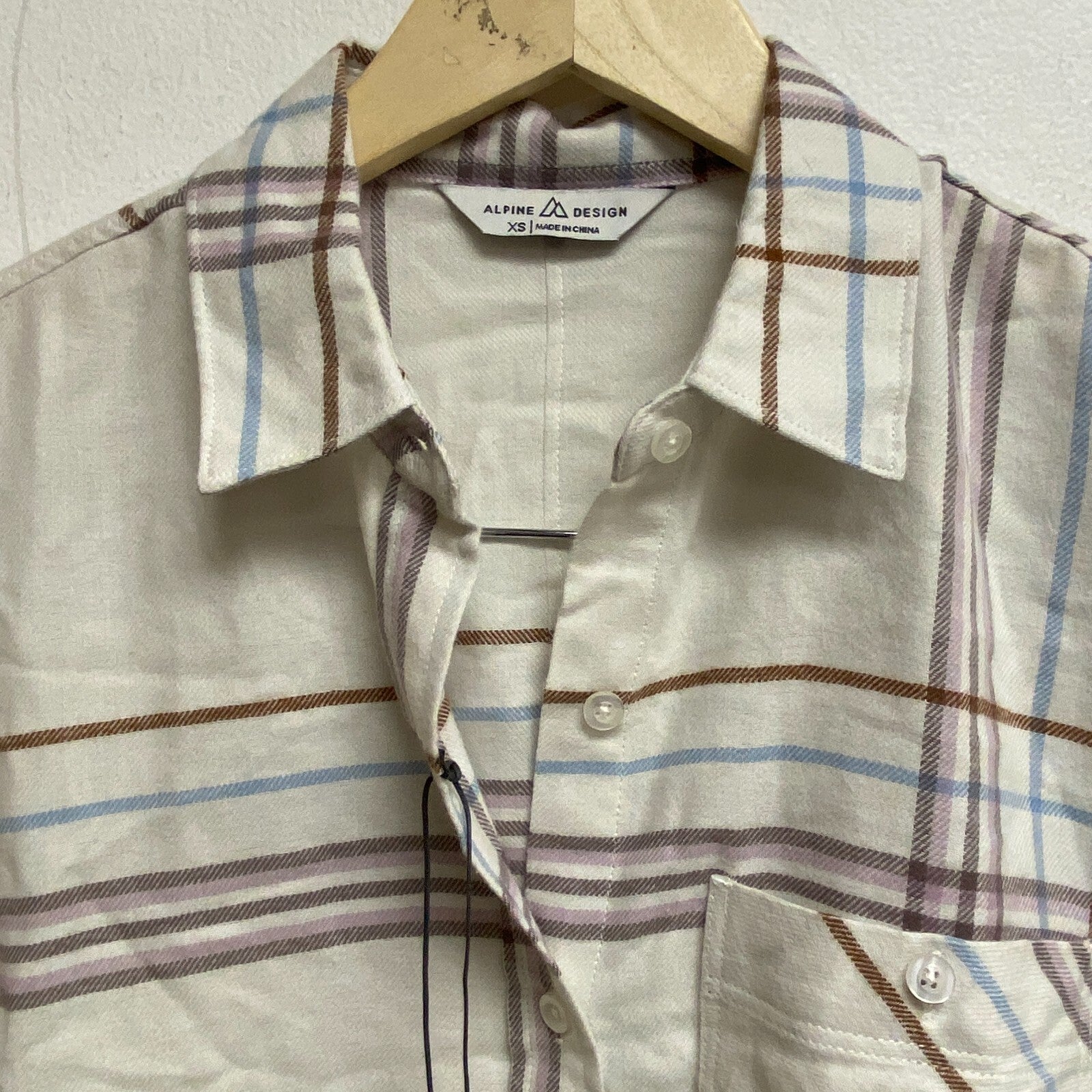 Alpine Design Women's Journey Oversized Flannel Shirt Mauve Mushroom Arrow Plaid