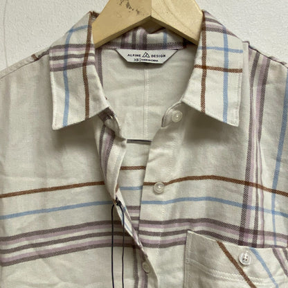 Alpine Design Women's Journey Oversized Flannel Shirt Mauve Mushroom Arrow Plaid