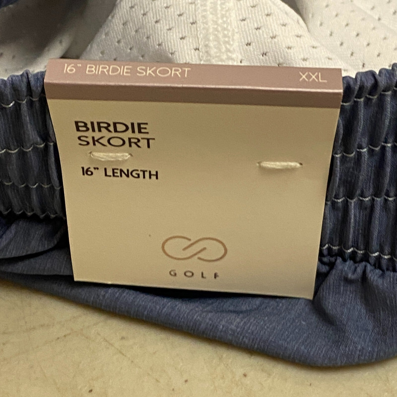 Calia 16" Length Birdie Athletic Skort BLUE WAVE WCG17020PS23