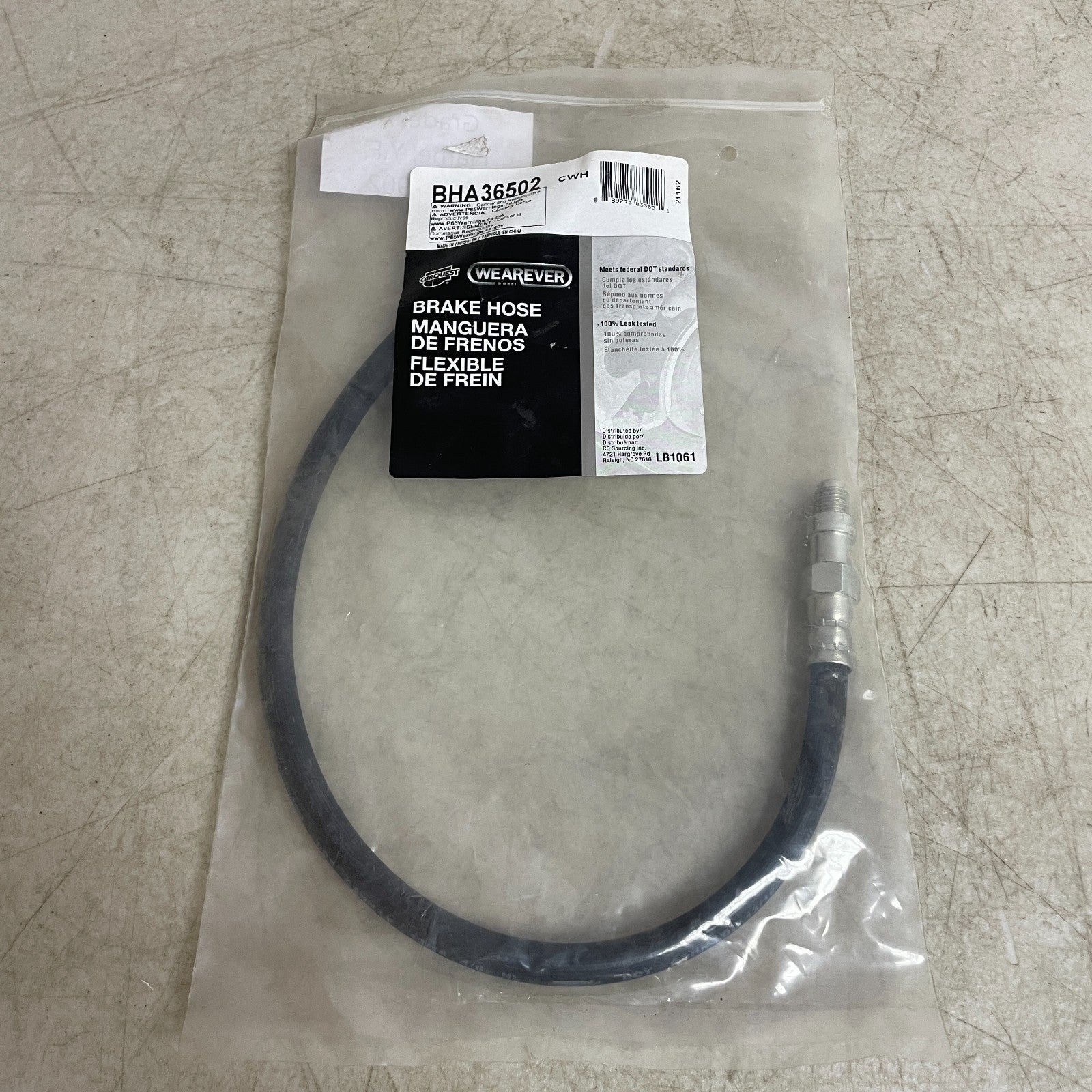Carquest Wearever BHA36502 Brake Hydraulic Hose Assembly Female-Male Ends