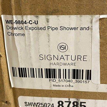 Signature Hardware Dolwick Exposed Pipe Shower and Tub Faucet - Chrome