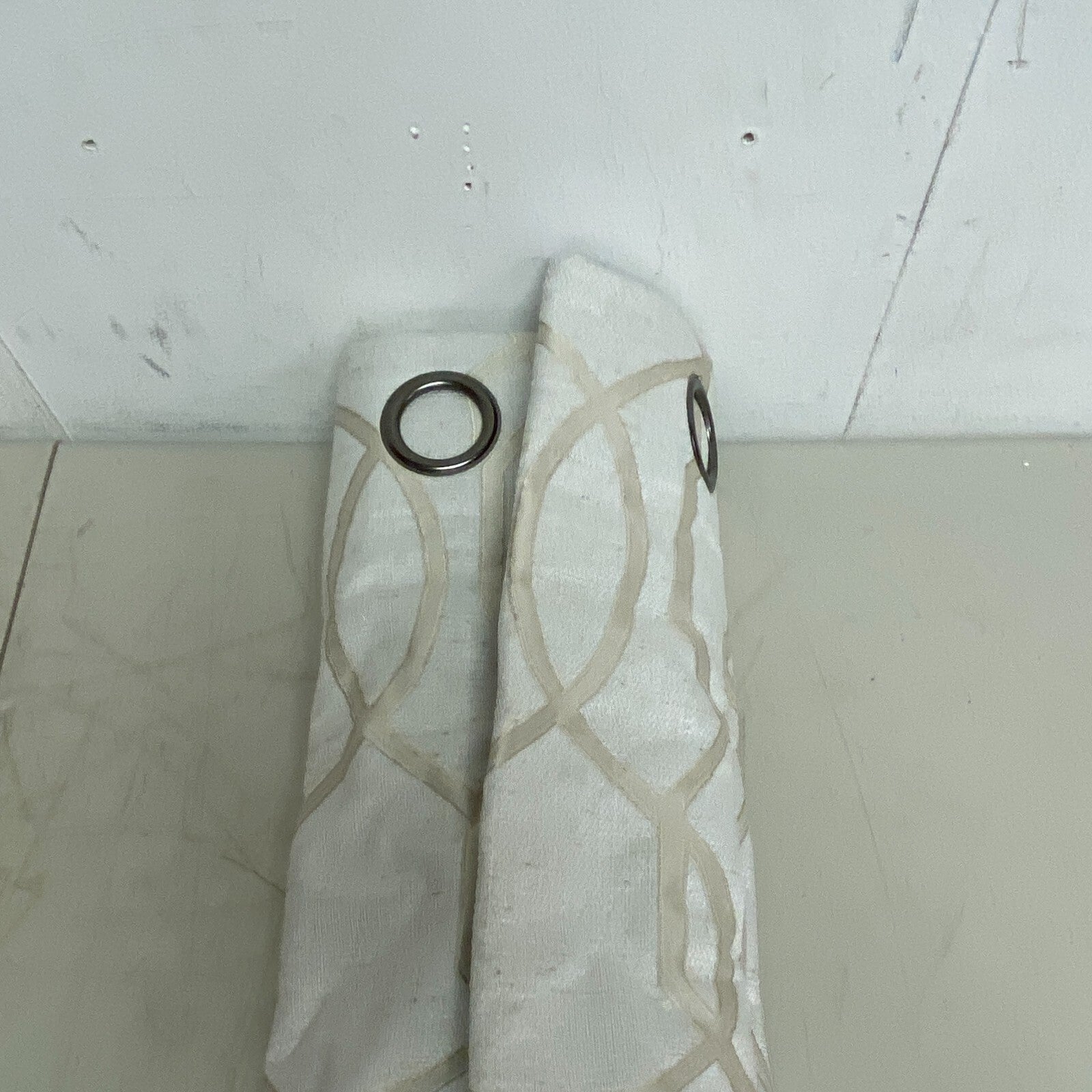 Eclipse Grommet Fleece Lined Insulating Curtain 50in x 108in Ambiance Lattice...