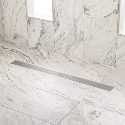 Signature Hardware 36" Carmen Linear Shower Drain - Brushed Stainless Steel