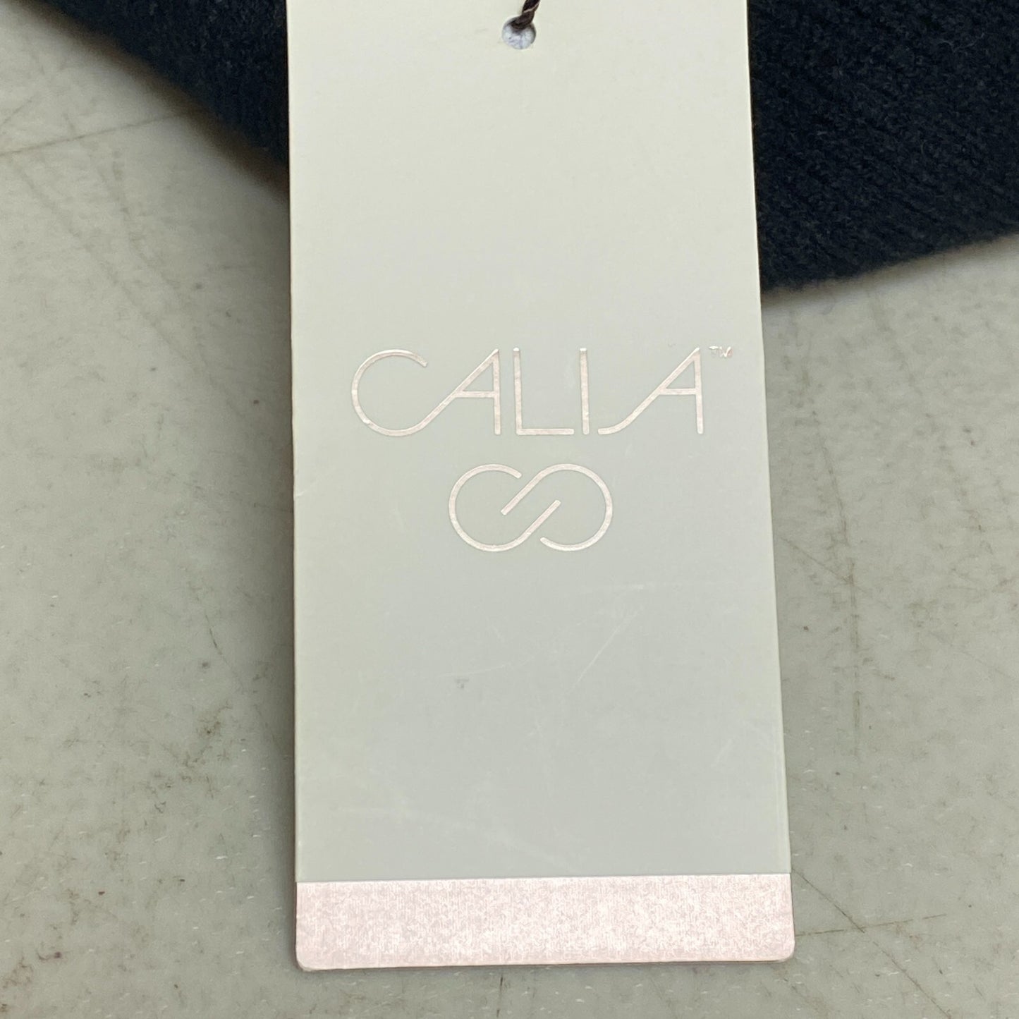 Calia Womens Slouch Beanie W/ Faux Fur Beanie  Pom Pure Black CAC2202