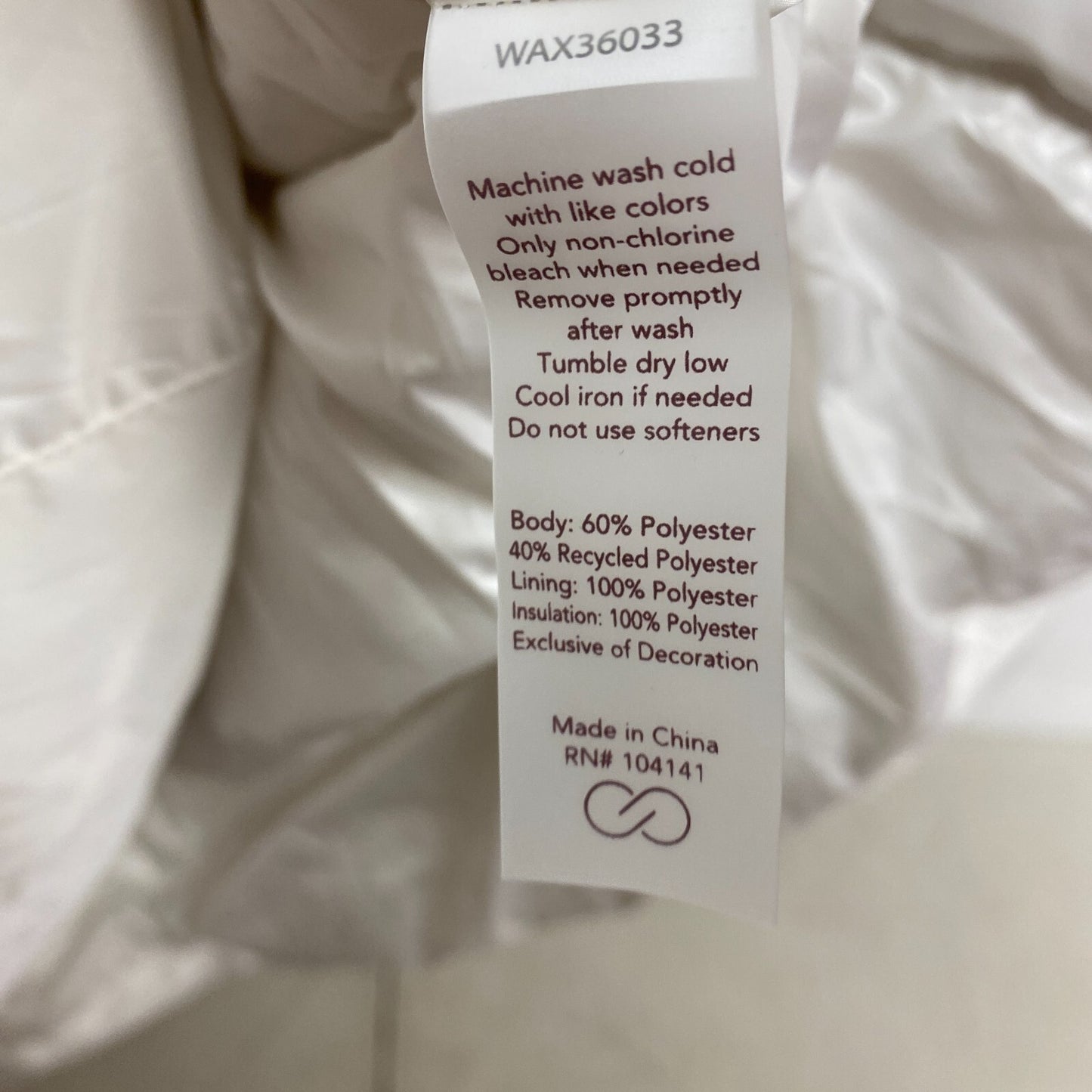 CALIA WOMENS OUTWEAR LONG LINE SNAP PUFFER JACKET CLOUD COVER WAX36033 NEW!