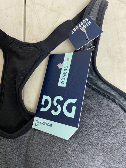 DSG Women's High Support Racerback  Bra Heather Dark Grey Heather DAW30745H