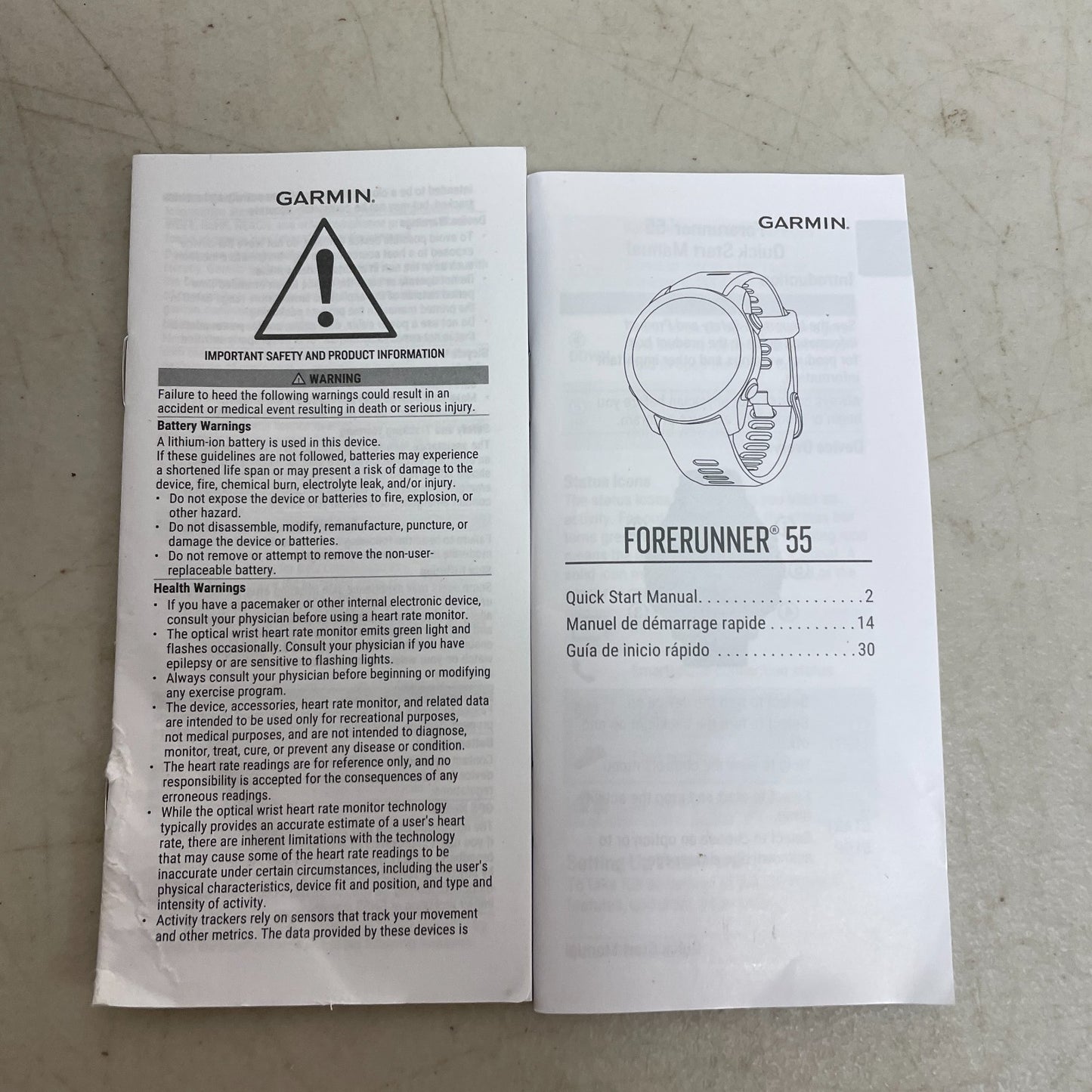 Garmin Forerunner 55 Wrist Based GPS Smartwatch Activity Tracker 010-02562-00