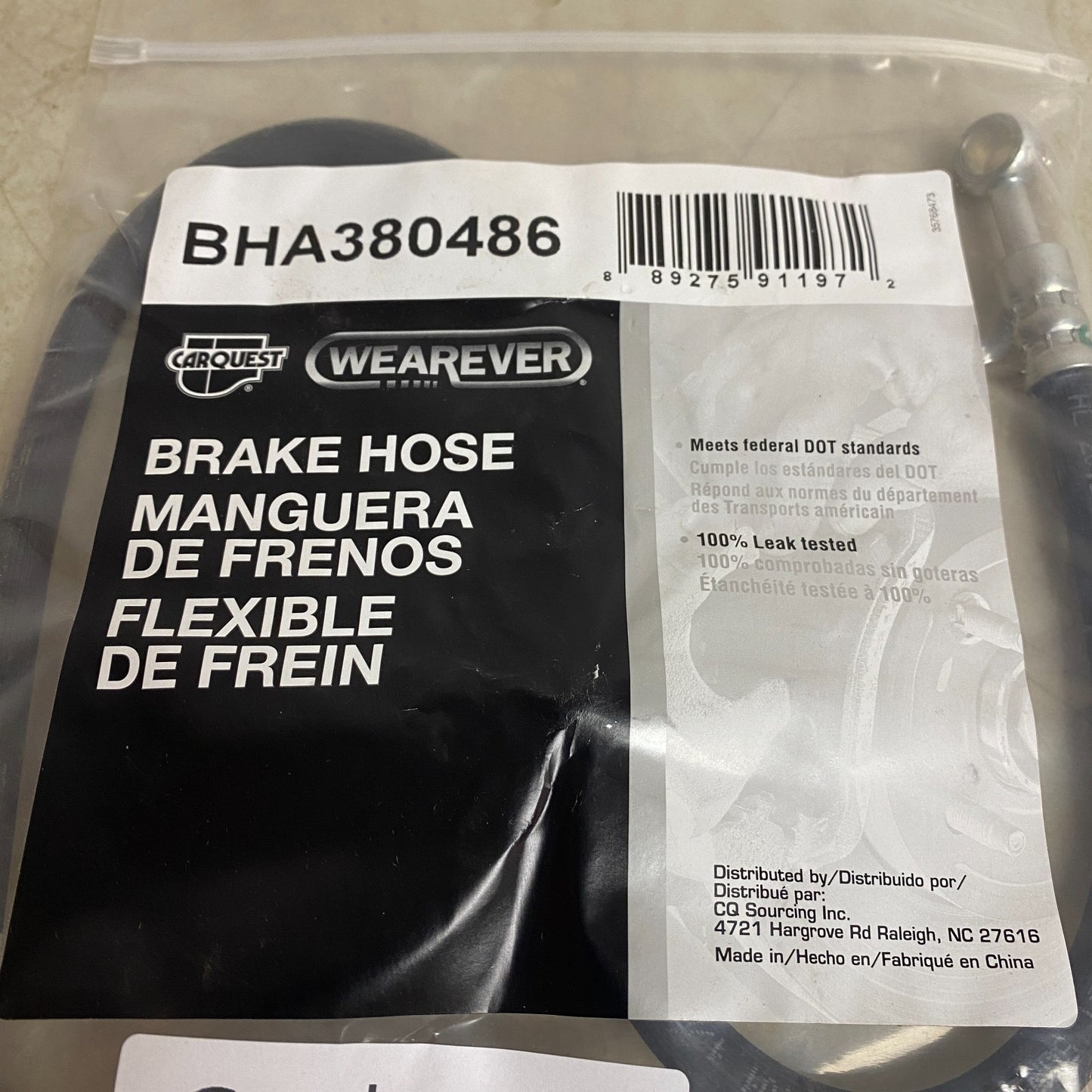 Carquest Wearever BHA380486 Brake Hose Assembly Rear 1998 2002 Dodge Dakota