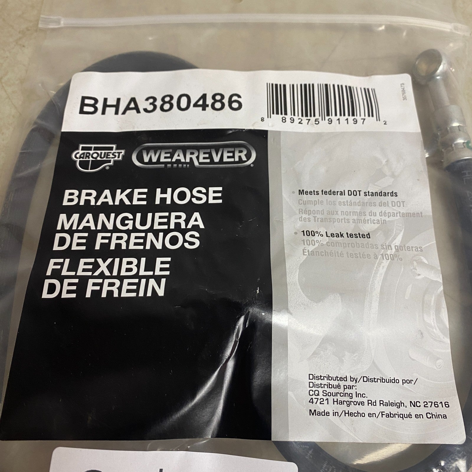 Carquest Wearever BHA380486 Brake Hose Assembly Rear 1998 2002 Dodge Dakota