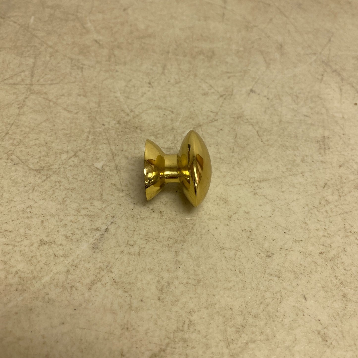 SIGNATURE HARDWARE RENNES SOLID BRASS OVAL CABINET KNOB- POLISHED BRASS