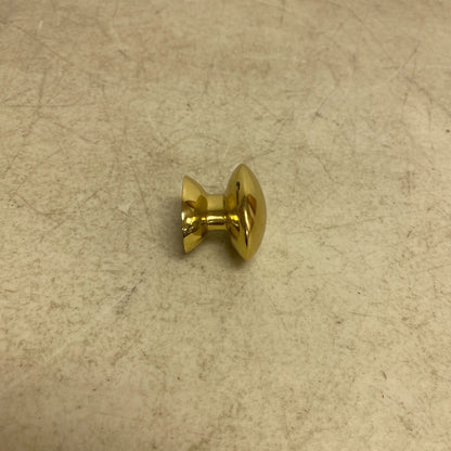 SIGNATURE HARDWARE RENNES SOLID BRASS OVAL CABINET KNOB- POLISHED BRASS
