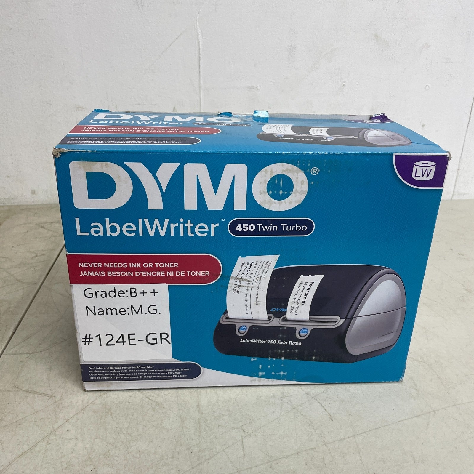DYMO LabelWriter 450 Twin Turbo Direct Thermal Dual Roll USB Label Printer
