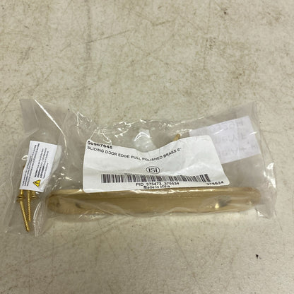 Signature Hardware Sliding Door Edge Pull - 6" - Polished Brass , 00967648