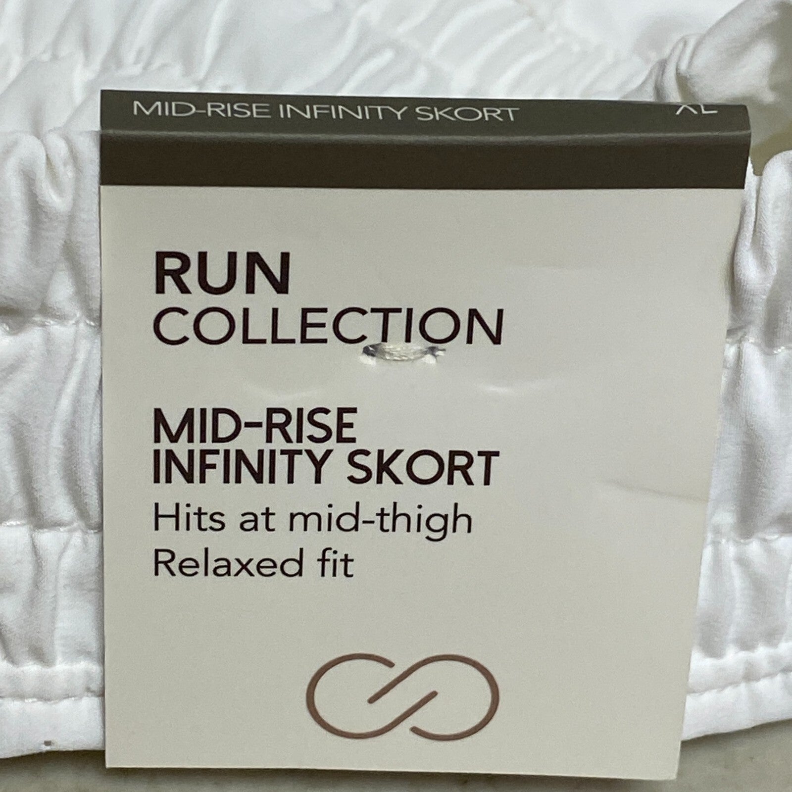 Calia Women Infinity Run Mid Rise Skort Relaxed Fit Pure White WAX12360W