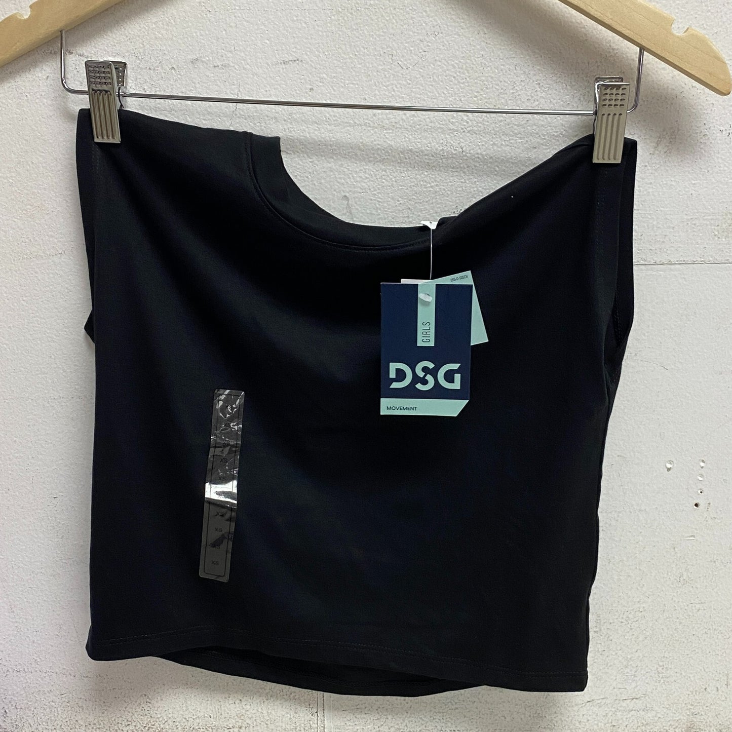 DSG Girl's Performance Muscle Tank Pure Black DAG13100 Summer Gym Fitness Trendy