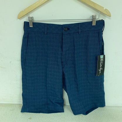 Walter Hagen Mens Perfect 11 Tonal Plaid Short Navy MGA14163