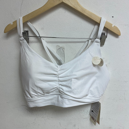 Calia Women's Swim Runched Front Cross Top Pure White WSA23204 Brand New!