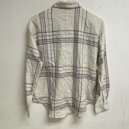 Alpine Design Women's Journey Oversized Flannel Shirt Mauve Mushroom Arrow Plaid