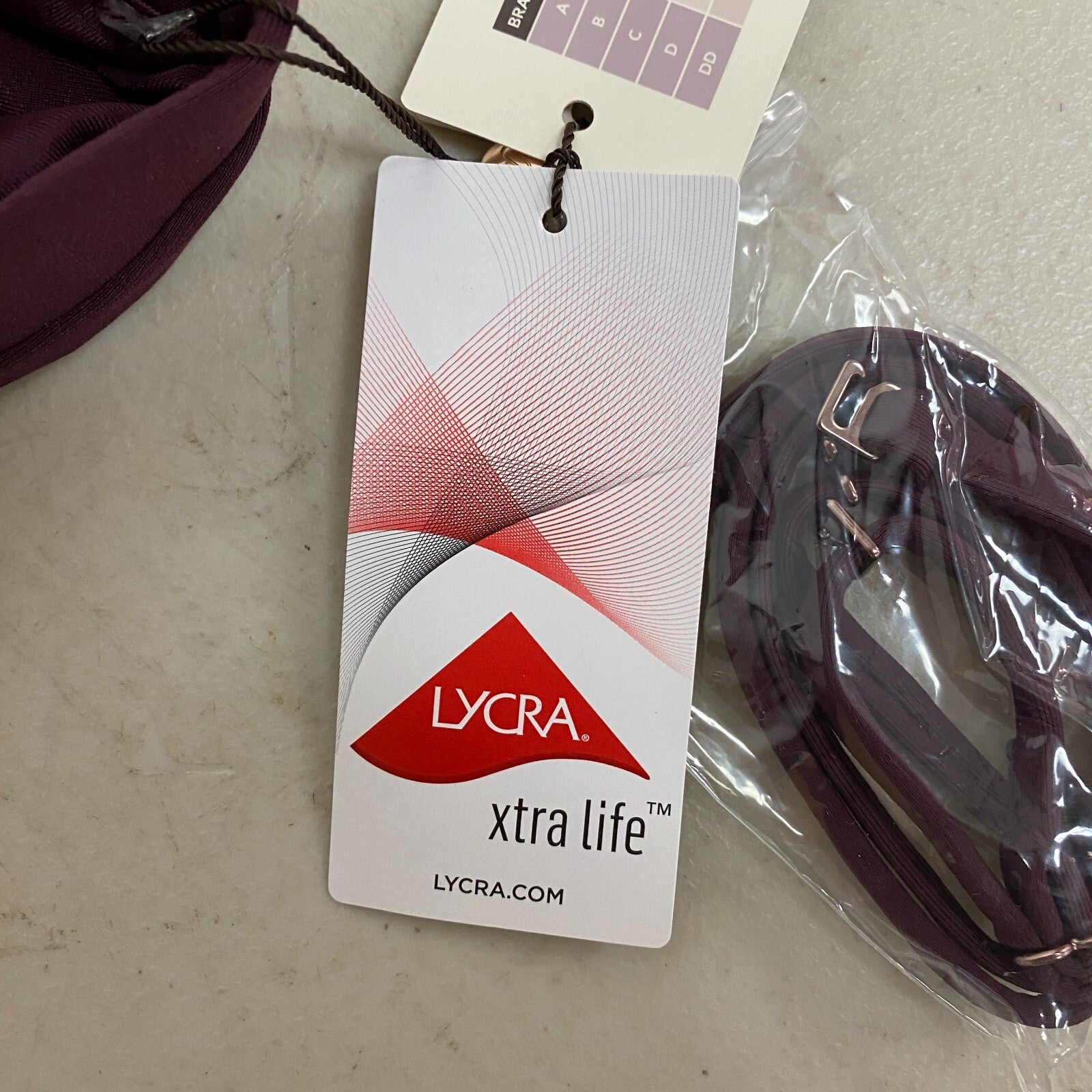 Calia Women's Swim Collection Bikini Top Bandeau Tankini Wine WSA23304 New!