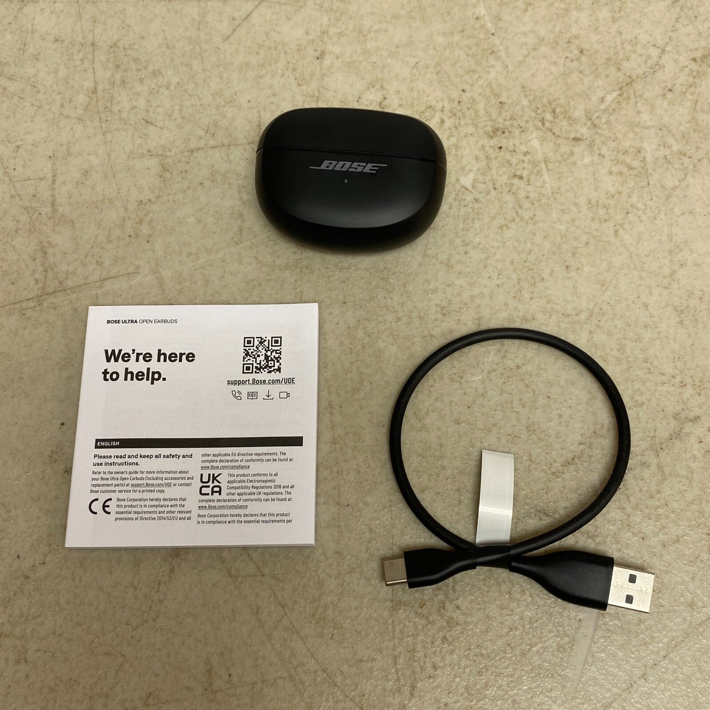 Bose Ultra Open Earbuds Black Made for iPhone | iPad ,work with Android New !!