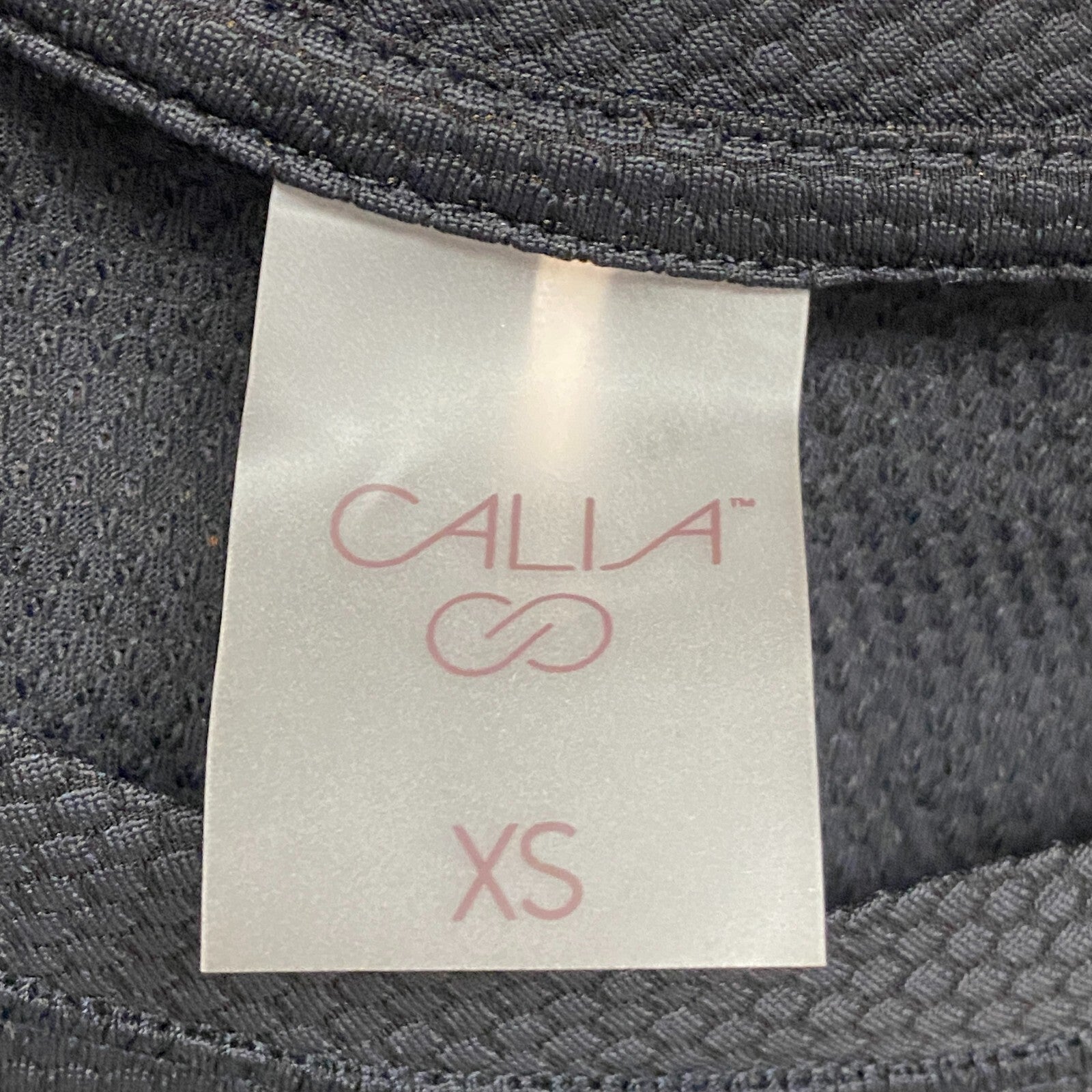 Calia Womens Bubble Mesh High Low Tank Pure Black Sleeveless Tank WAX11232M