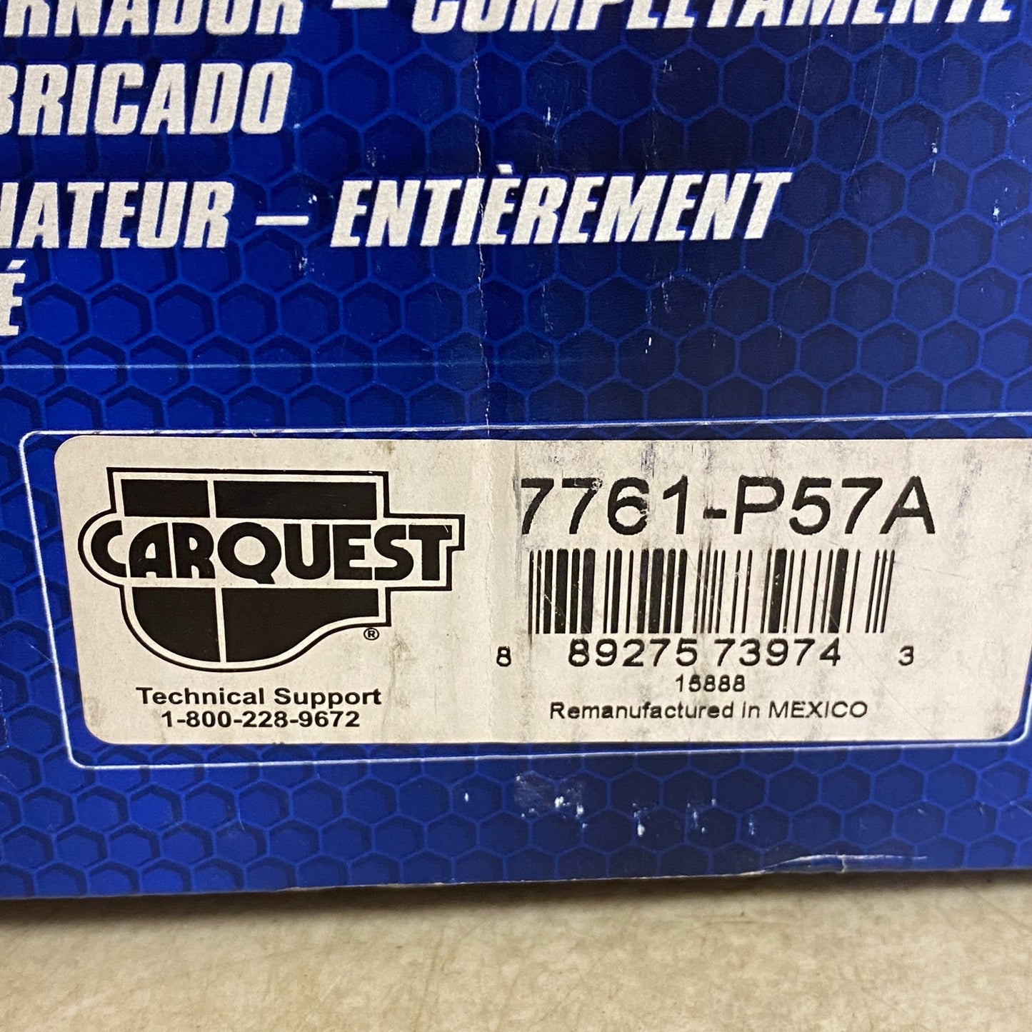 Carquest Premium 130 Amp Reman Alternator 7761‑P57A Ford Trucks & Vans