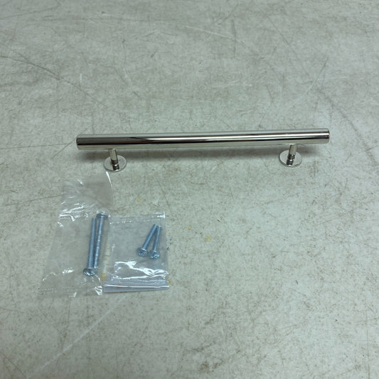 SIGNATURE HARDWARE Diehl Adjustable Round Brass Drawer 8'' Pull Brushed Nickel