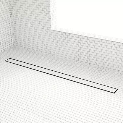 Signature Hardware 48" Cohen Linear Tile-In Shower Drain - Matte Black