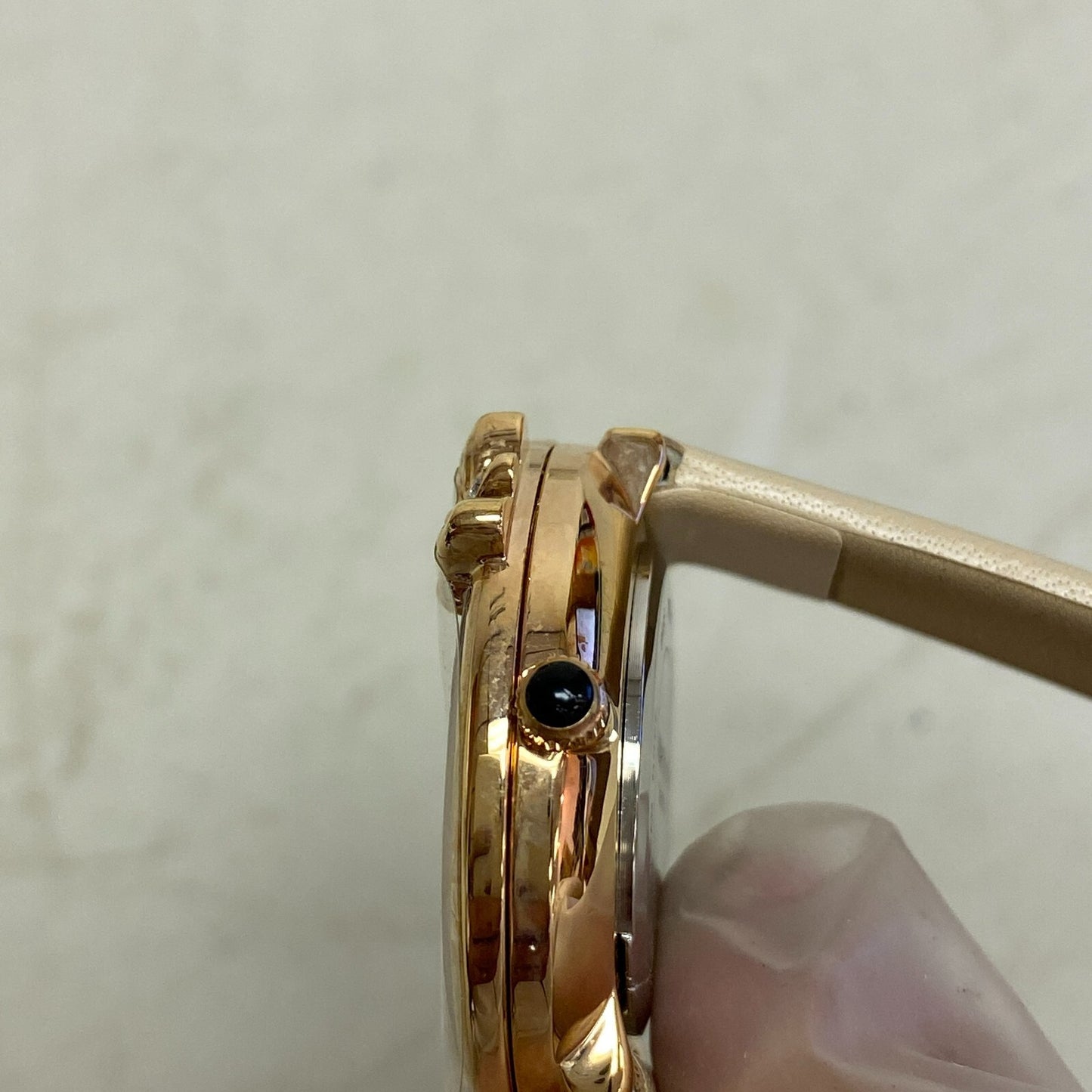 Armitron Rose Gold with butterfly Bessel Beige Band Women's Watch 75/5752RG