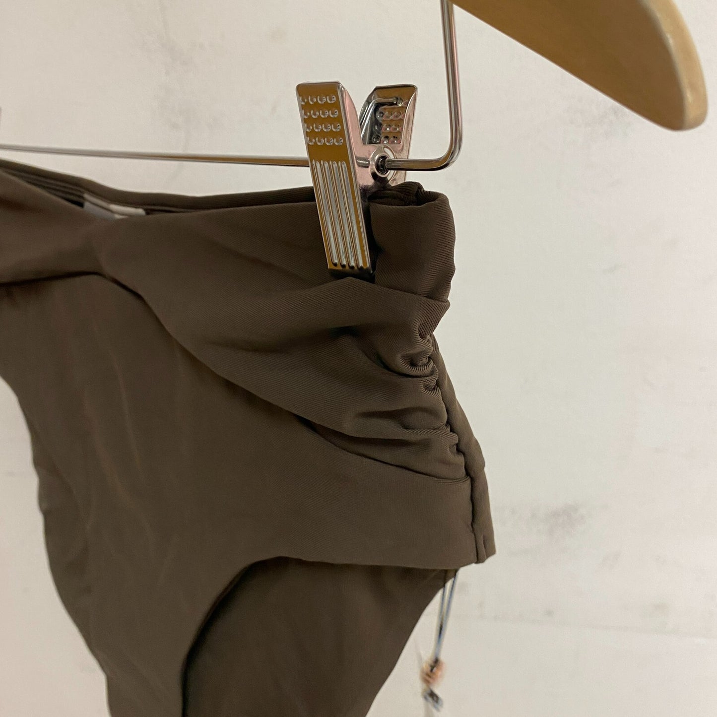 Calia Womens Shirred V Front High rise Bottom Coffee Grounds WSA23407