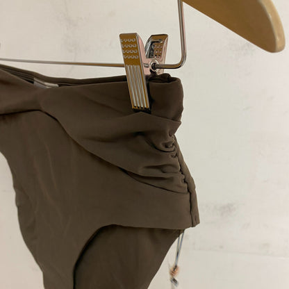 Calia Womens Shirred V Front High rise Bottom Coffee Grounds WSA23407