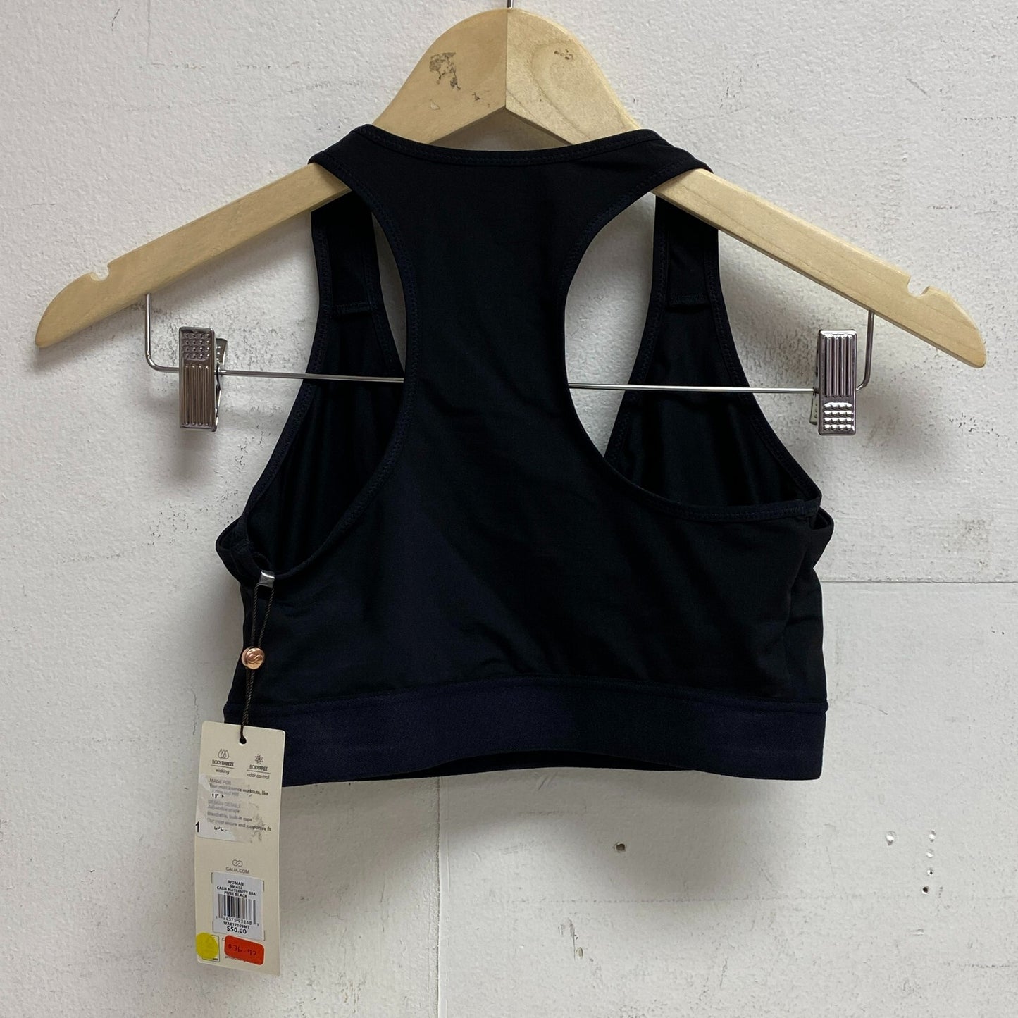 Calia Womens Maternity Bra Pure Black Solid Racerback Stylish Trendy WAX17109MT