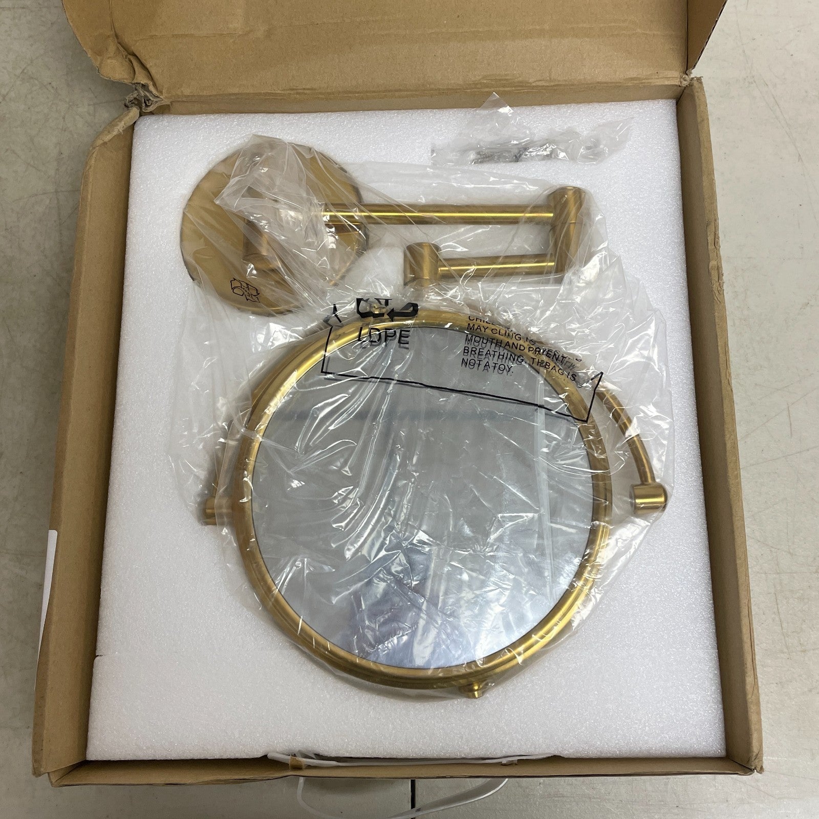 Signature Hardware Ramana Double‑Sided Makeup Mirror Brushed Gold SH662009BG