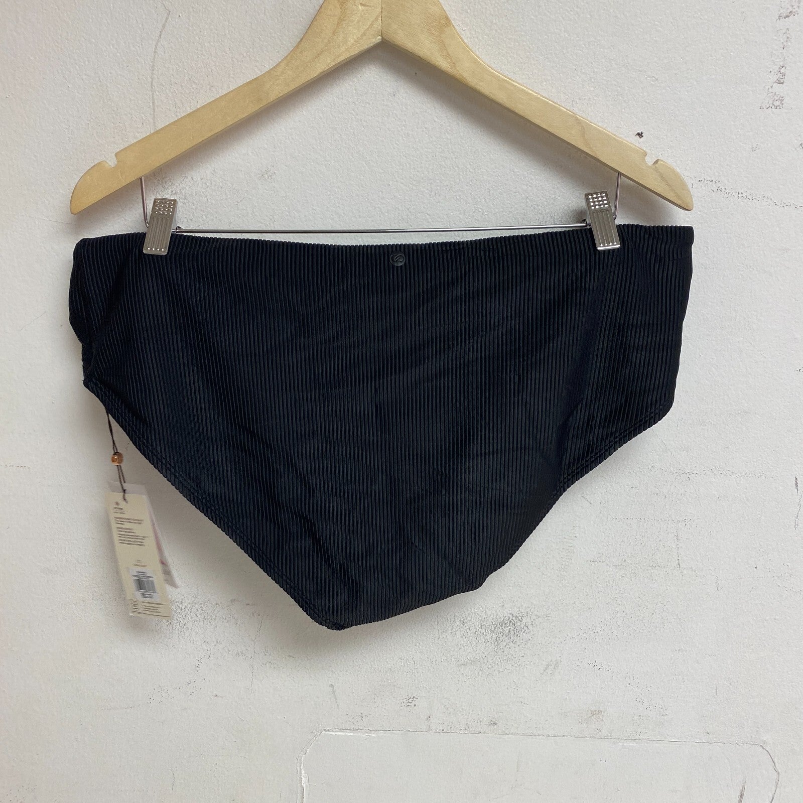 CALIA Women's Mid Rise Novelty Swim Bottoms Pure Black WSA23403R Brand New!