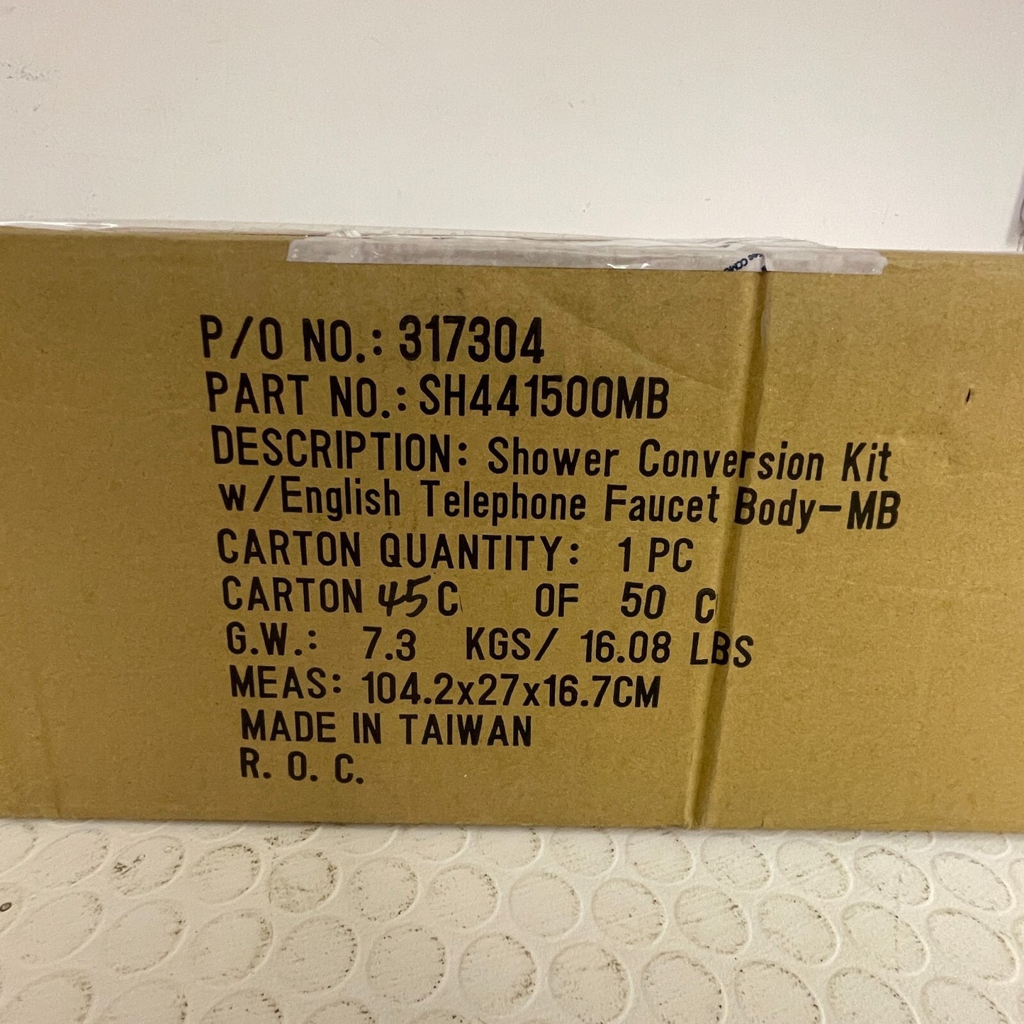 Signature Hardware Shower Conversion Kit w/English Telephone Faucet Body - MB