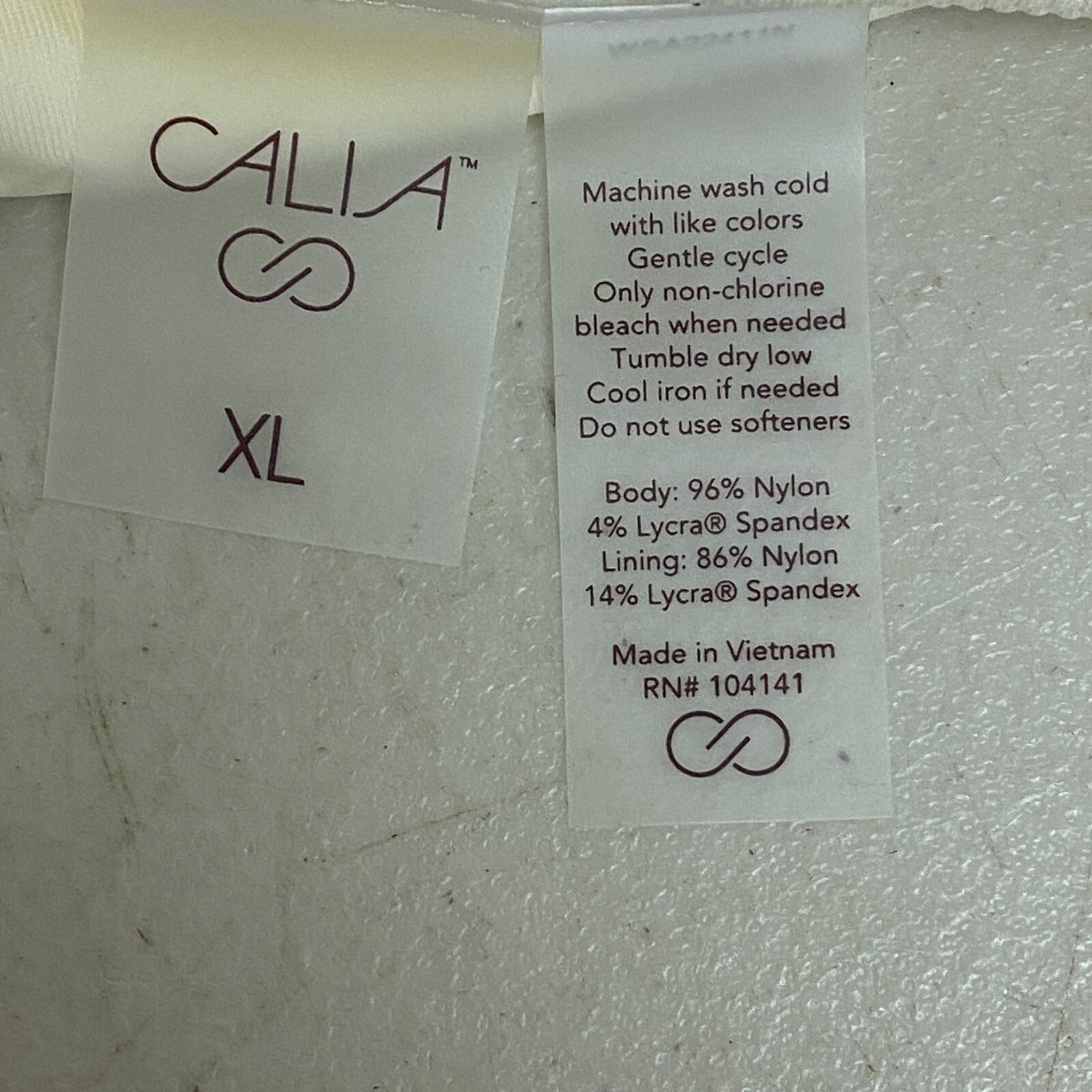 CALIA Novelty Textured Mid Rise Bottoms Color Unbleached Beige WSA22411N