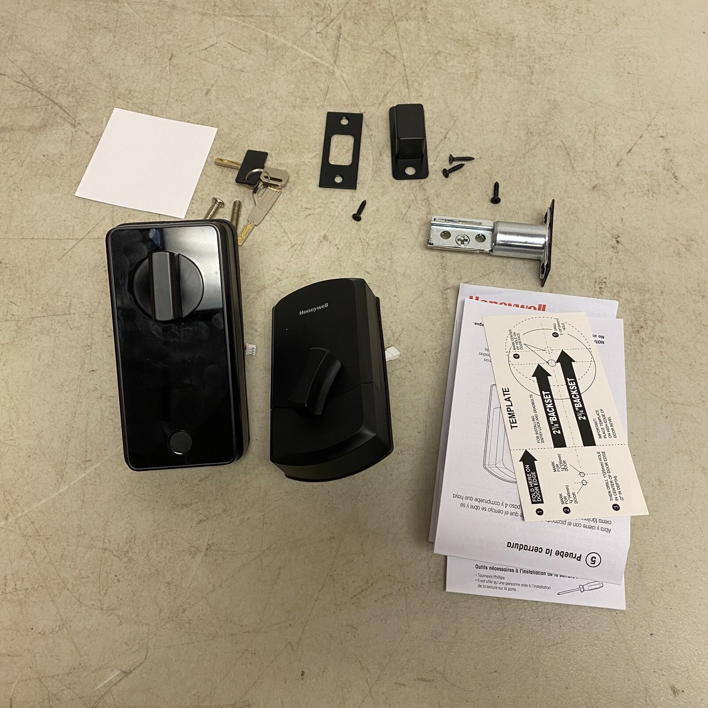 Honeywell Digital Biometric Deadbolt W/Electronic Touchscreen 8635302 Black