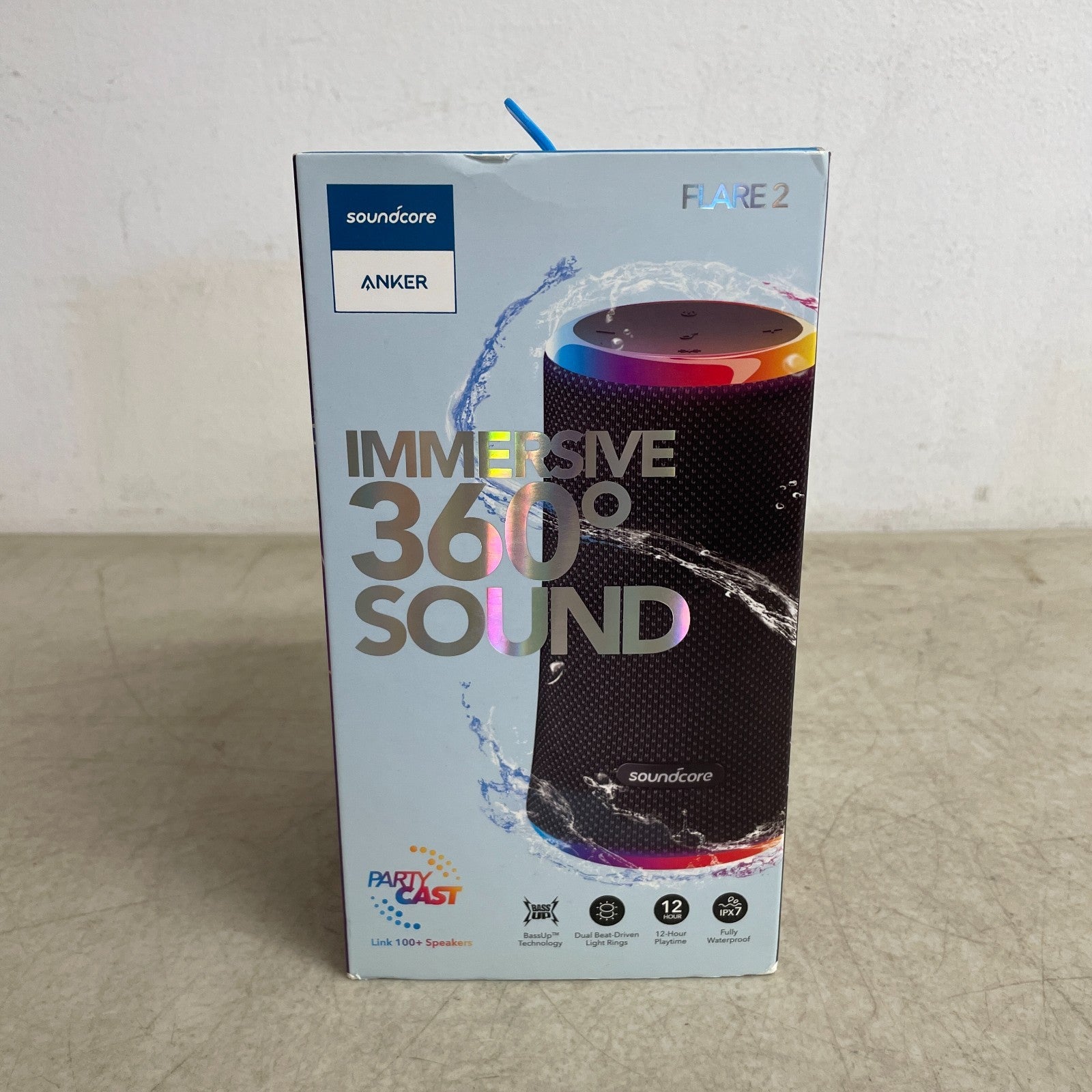 Anker Soundcore Flare 2 20W Bluetooth Speaker 360° Sound IPX7 Waterproof 12h