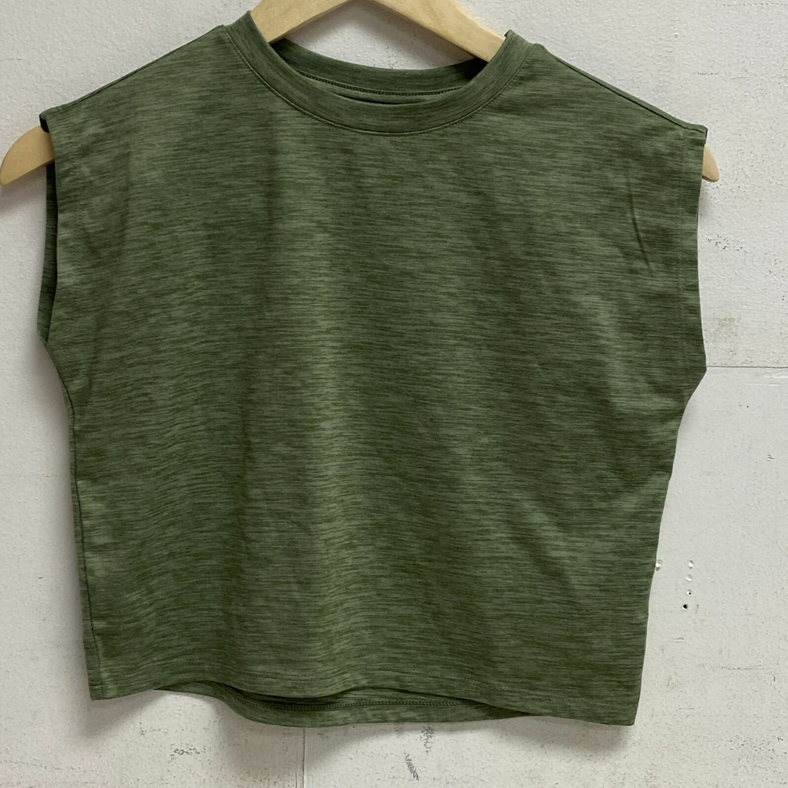 DSG Girls' Performance Muscle Tank Olive Leaf DAG13100 Sporty Training Fitness