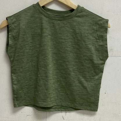 DSG Girls' Performance Muscle Tank Olive Leaf DAG13100 Sporty Training Fitness